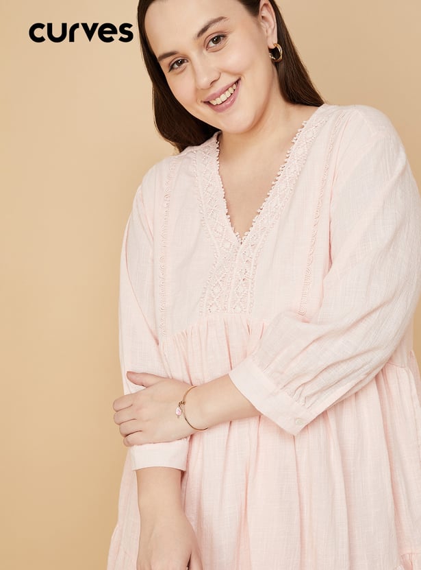 Women Lace Detail Tunic