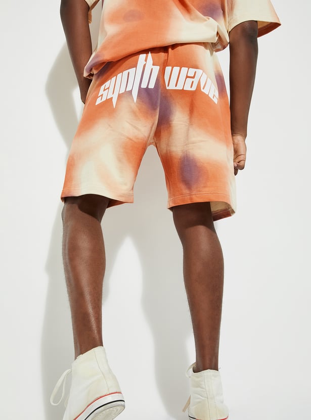 URB_N Men Regular Fit Tie & Dye Shorts