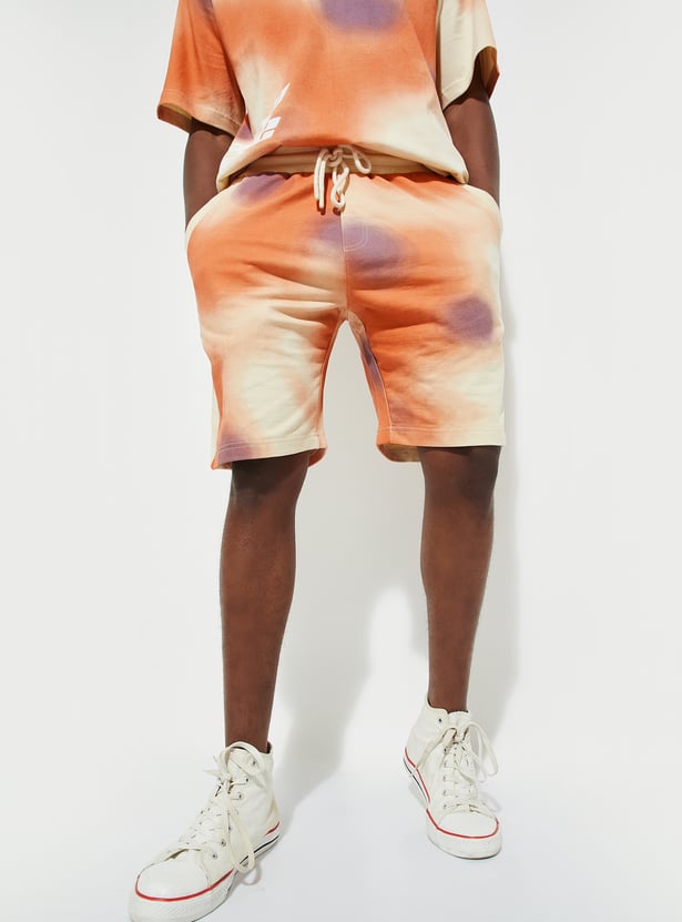 URB_N Men Regular Fit Tie & Dye Shorts