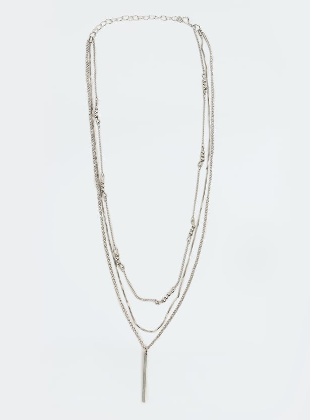 Women Layered Lariat Necklace