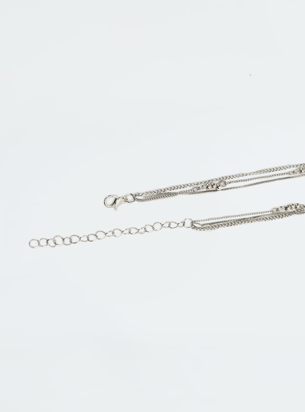 Women Layered Lariat Necklace