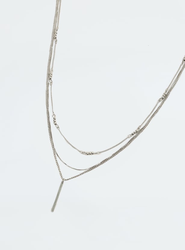 Women Layered Lariat Necklace