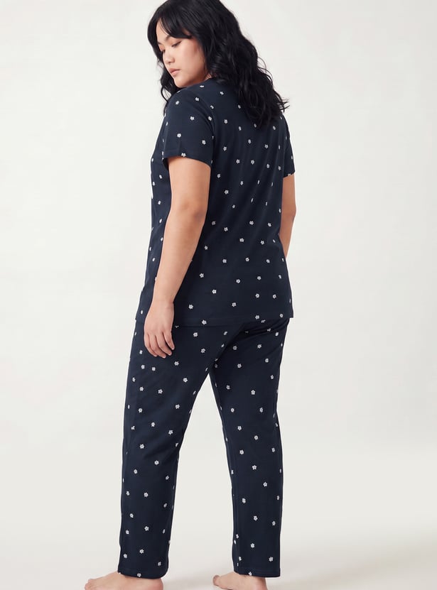 Women Printed PJ Set
