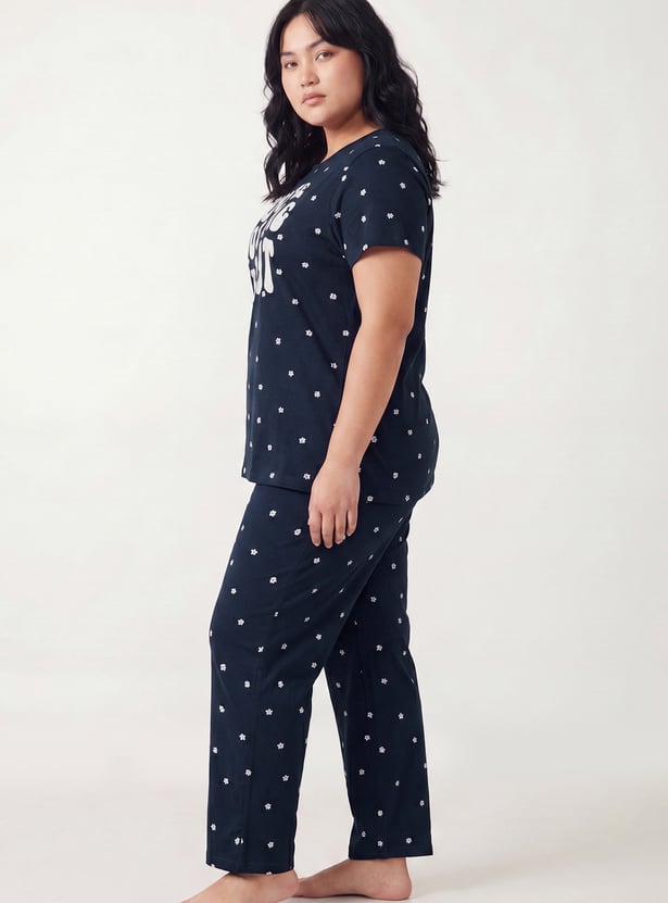 Women Printed PJ Set