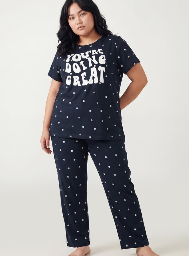 Women Printed PJ Set
