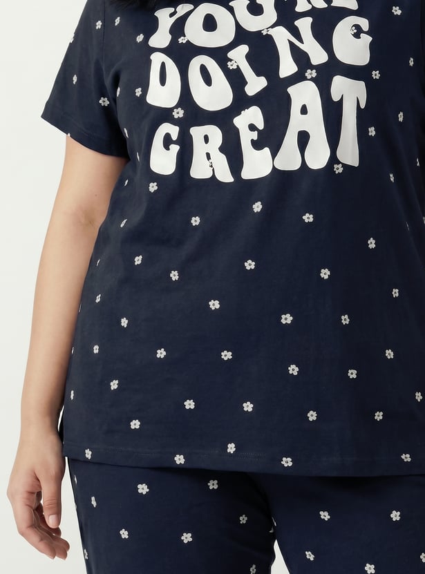 Women Printed PJ Set