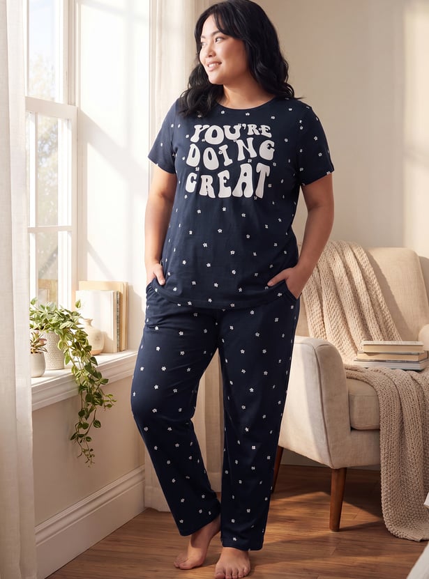 Women Printed PJ Set