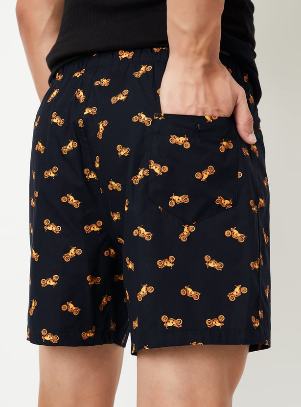 Men Printed Elasticated Boxers