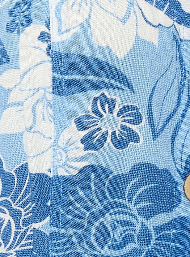 URB_N Women Floral Print Sleeveless Jumpsuit