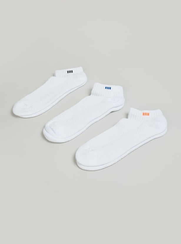 Men Solid Ankle Length Socks - Pack of 3