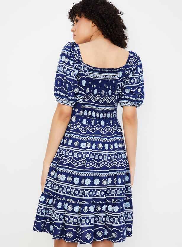 Women Printed Tiered Dress