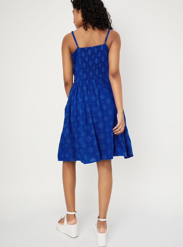 Women Schiffli A-Line Dress