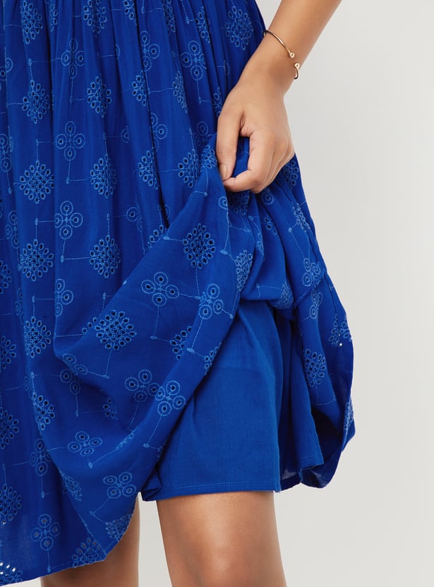 Women Schiffli A-Line Dress