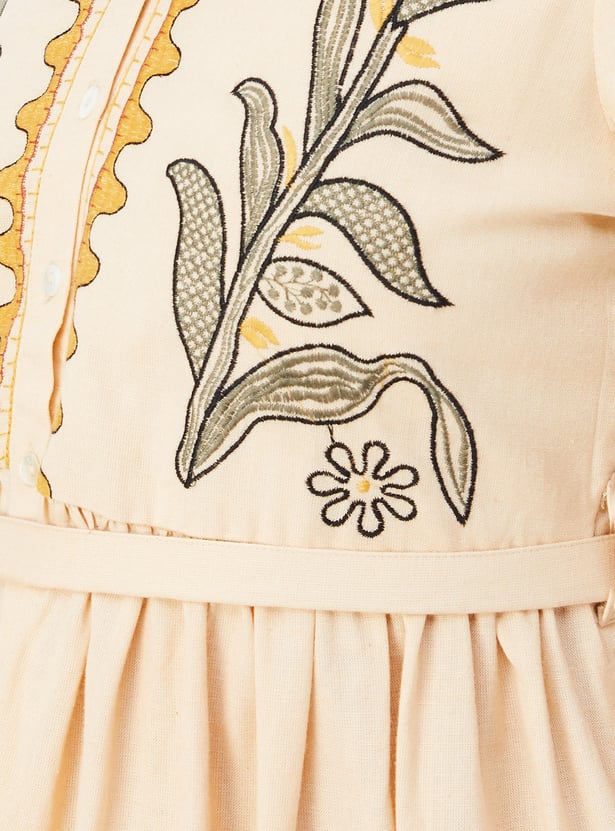 Women Embroidered A-line Dress