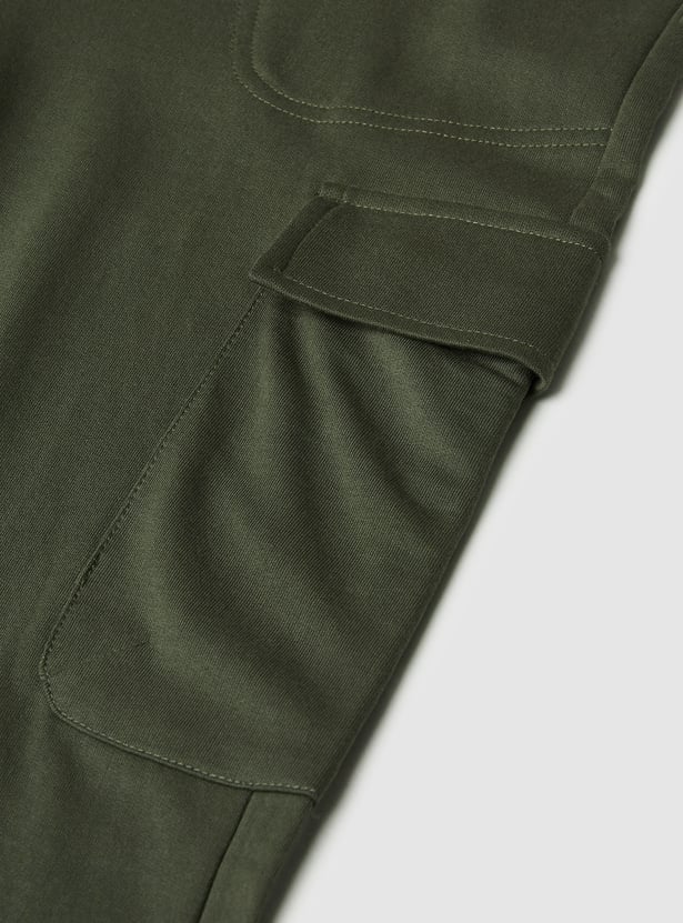 Boys Solid Cargo Joggers