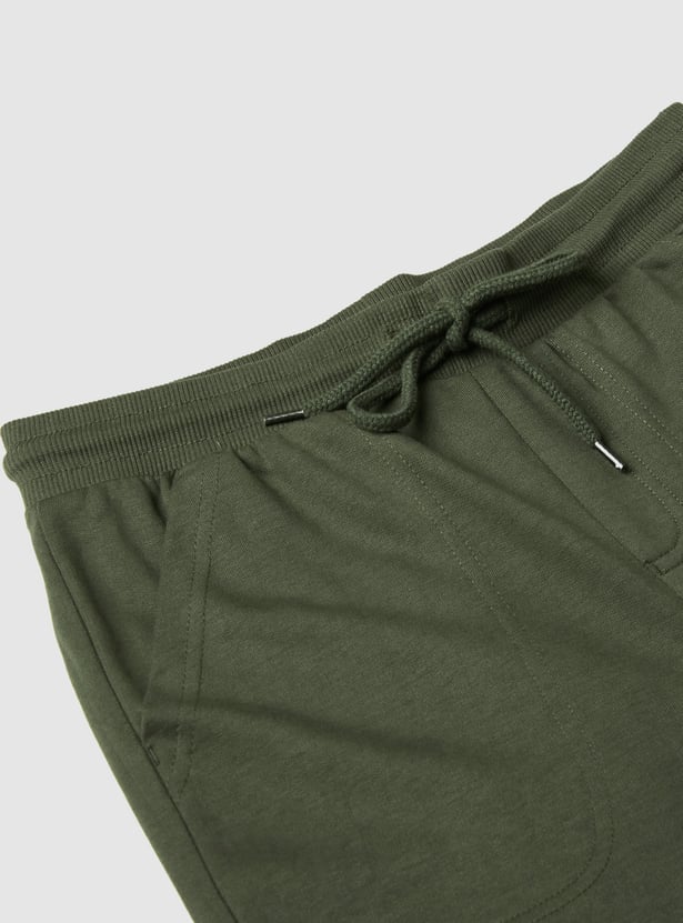 Boys Solid Cargo Joggers