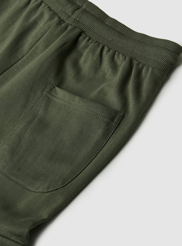 Boys Solid Cargo Joggers