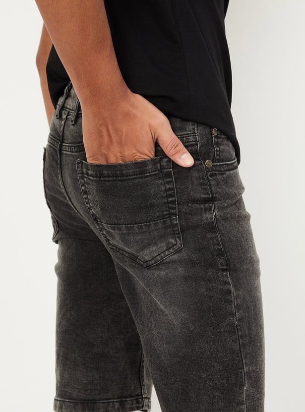 Boys Light Blue Denim Bermuda Shorts