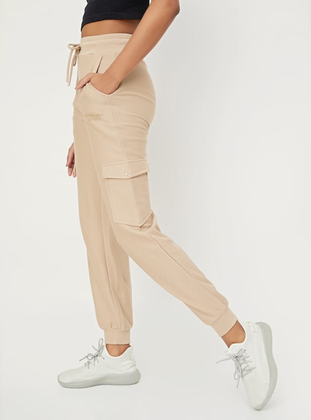 Buy Women Solid Cargo Joggers Online at just Rs. 899.0