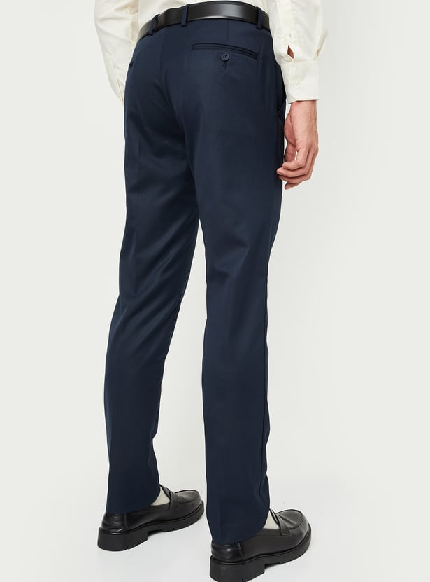 Buy Men Slim Fit Solid Formal Trousers Online at just Rs. 999.0 ...