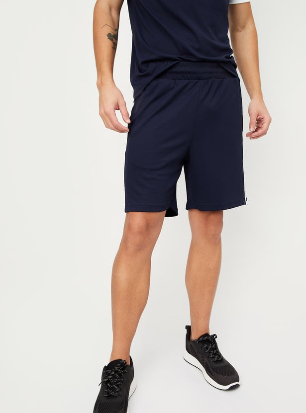 Men Side Striped Sports Shorts