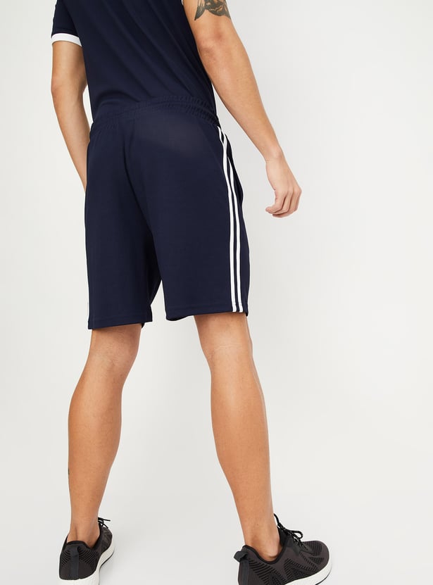 Men Side Striped Sports Shorts