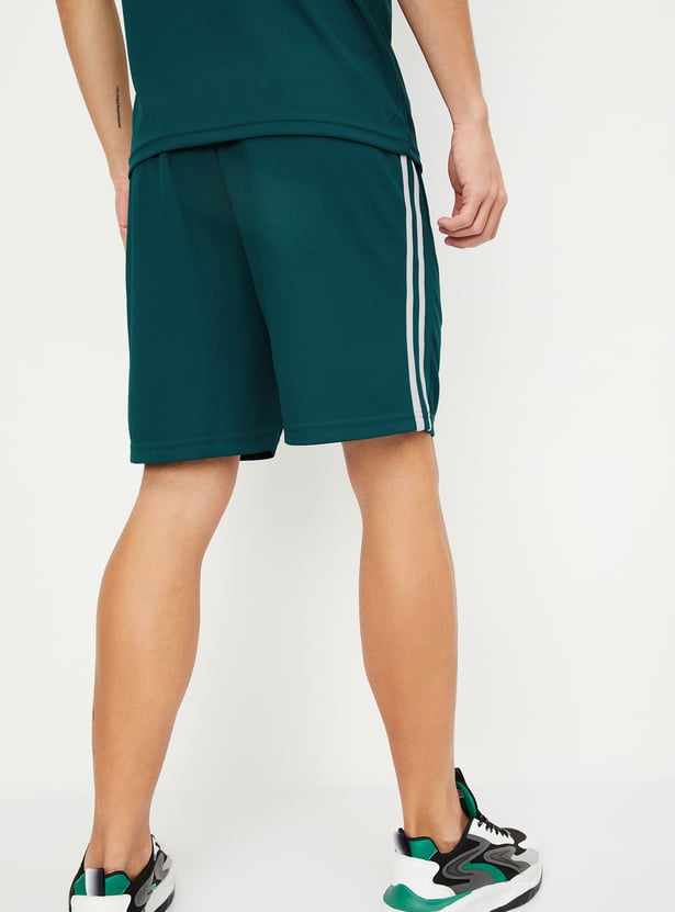 Men Side Striped Sports Shorts