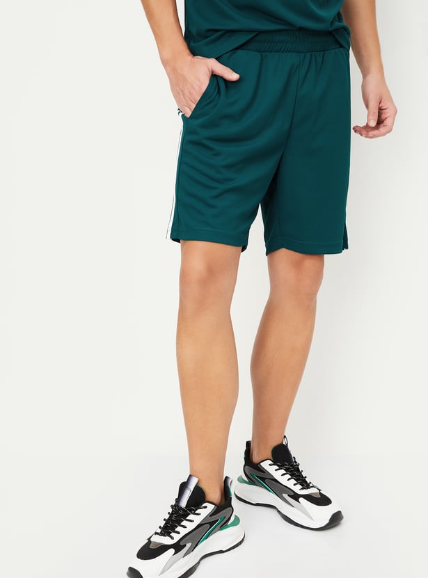 Men Side Striped Sports Shorts