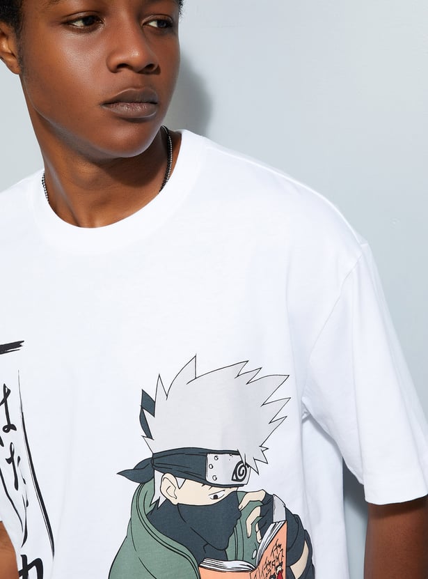Buy URB_N Men Oversized Naruto Printed T-shirt Online at
