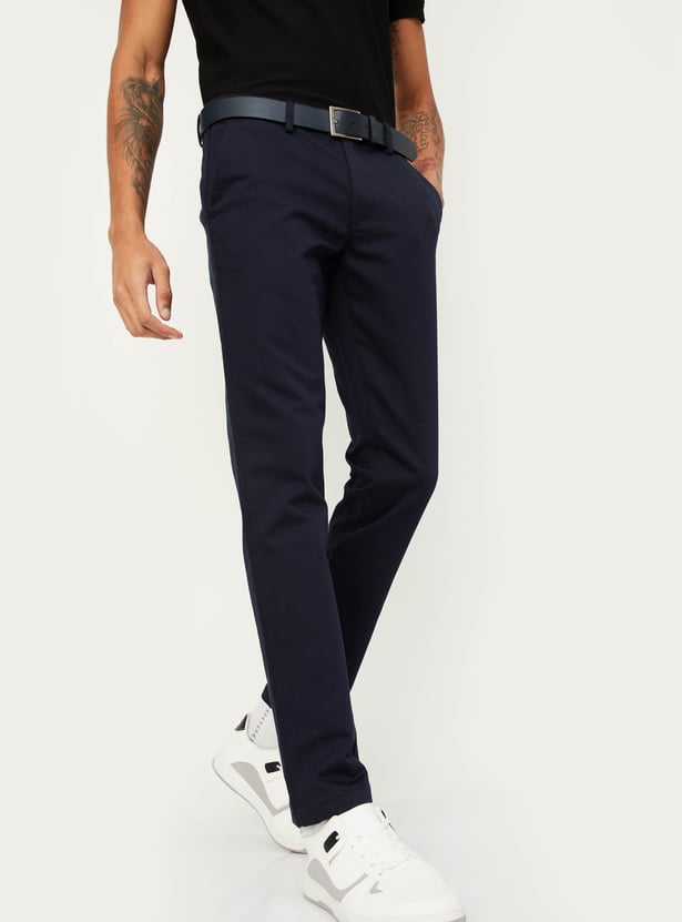 Buy Men Slim Fit Solid Chinos Online at just Rs. 1499.0 - 1000013817370 ...