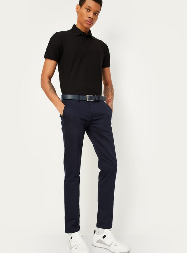 Buy Men Slim Fit Solid Chinos Online at just Rs. 1499.0 - 1000013817370 ...