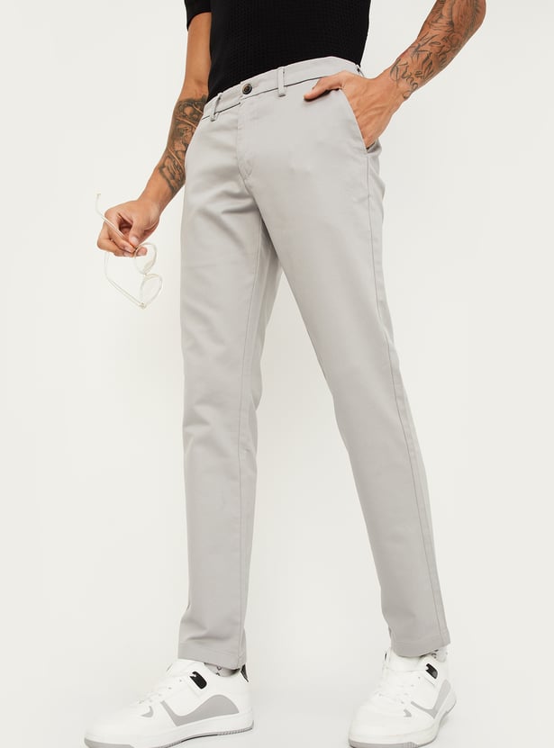 Buy Men Slim Fit Solid Chinos Online at just Rs. 1499.0 - 1000013817358 ...