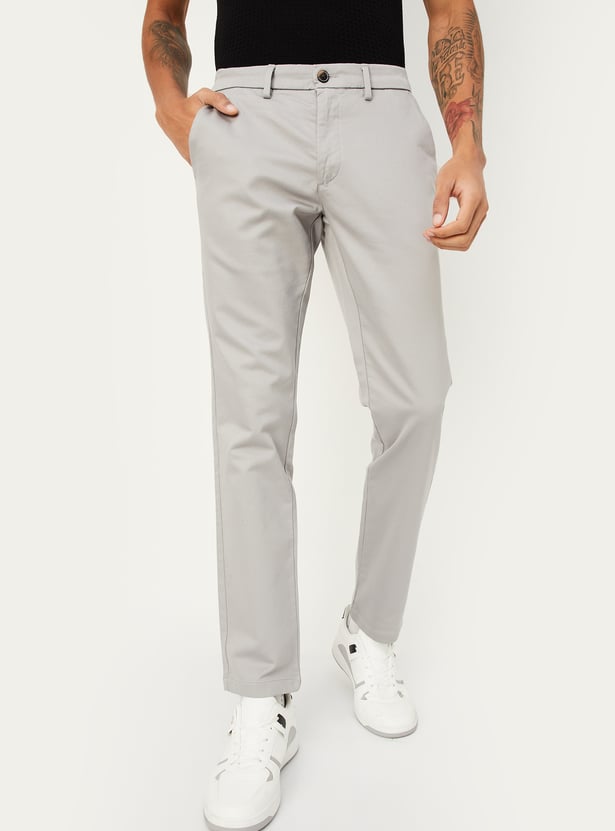 Buy Men Slim Fit Solid Chinos Online at just Rs. 1499.0 - 1000013817358 ...