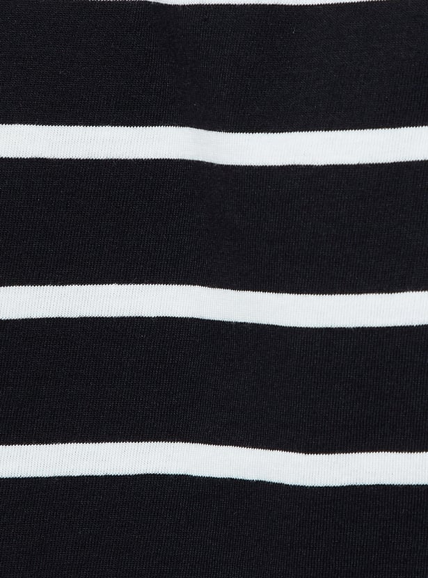 URB_N Women Boxy Fit Striped T-shirt