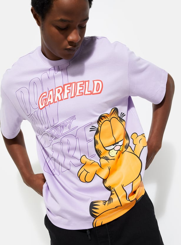 URB_N Men Oversized Garfield Printed T-shirt