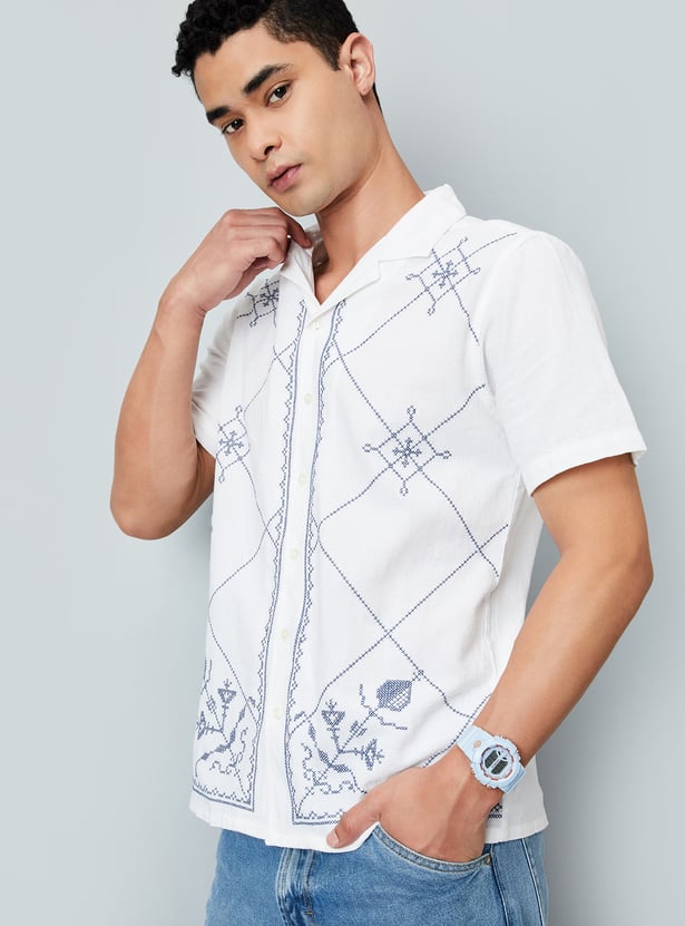 Men Embroidered Short Kurta