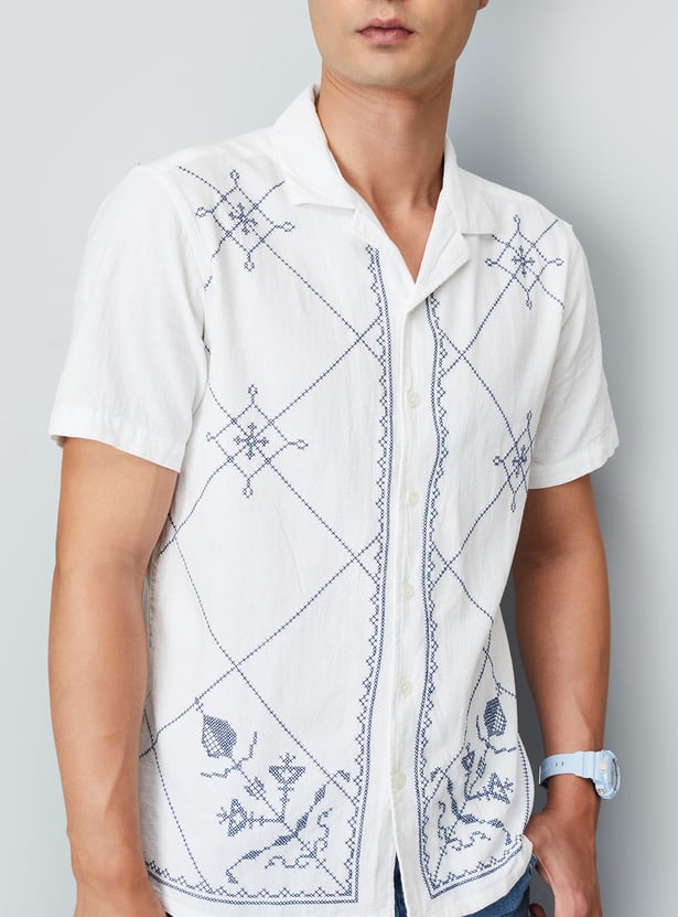 Men Embroidered Short Kurta