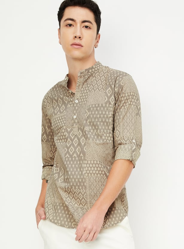 Men Printed Short Kurta