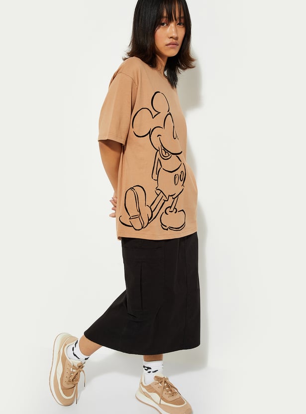 URB_N Women Mickey Mouse Printed T-shirt