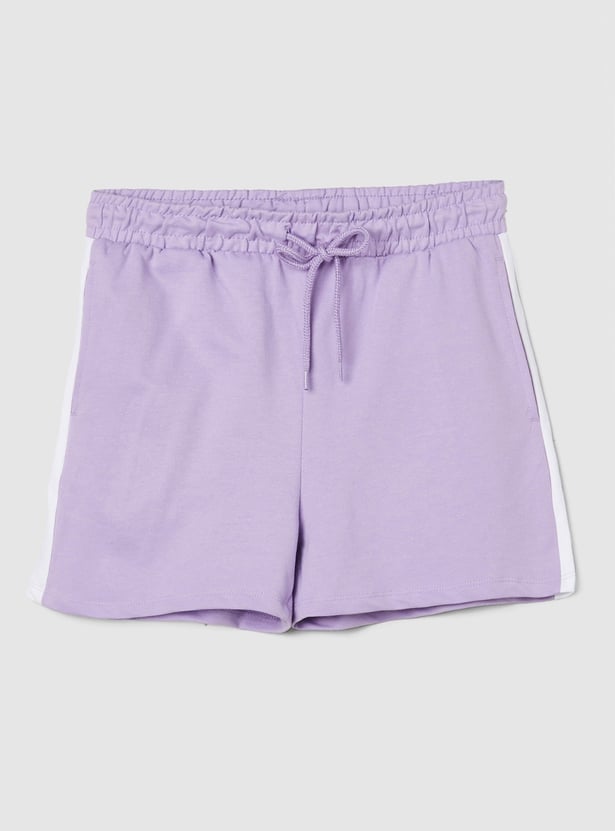 Girls Side Panelled Shorts