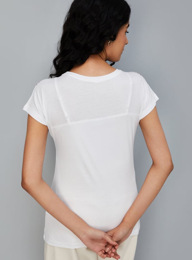 Women Sequinned T-shirt