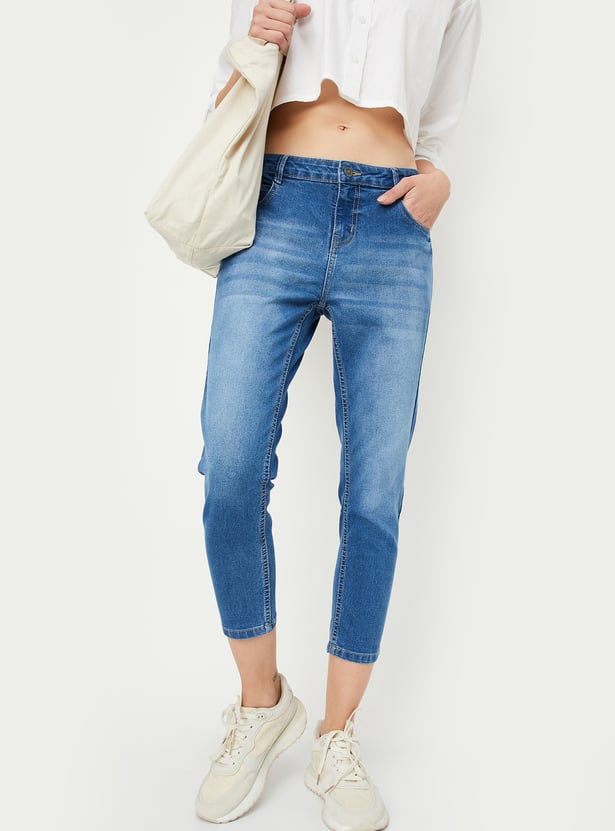 Women Washed Skinny Fit Jeans