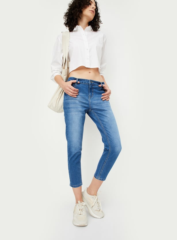 Women Washed Skinny Fit Jeans