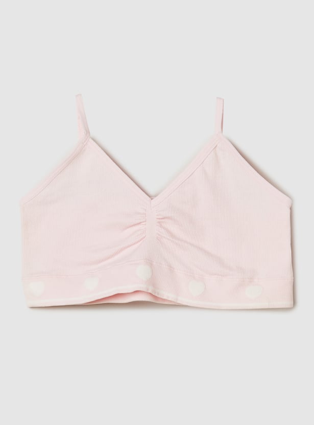 Girls Solid Non-Padded Beginners Bra - Pack of 2