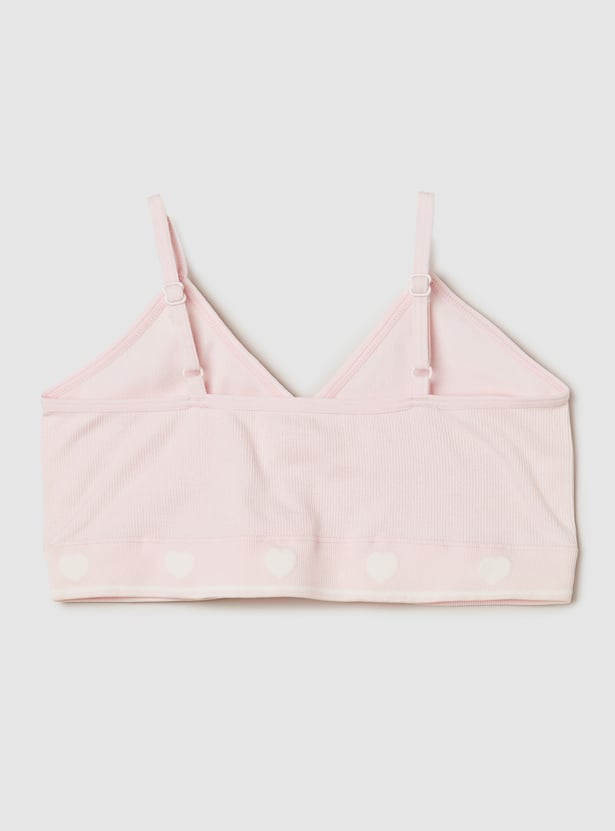 Girls Solid Non-Padded Beginners Bra - Pack of 2