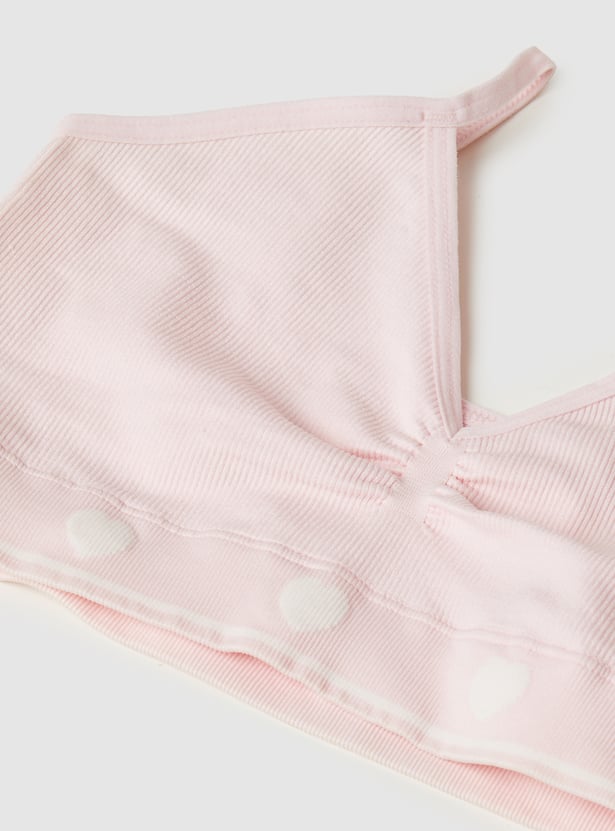 Girls Solid Non-Padded Beginners Bra - Pack of 2