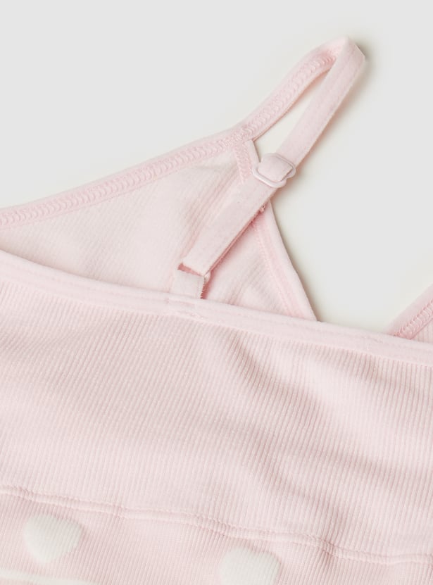 Girls Solid Non-Padded Beginners Bra - Pack of 2