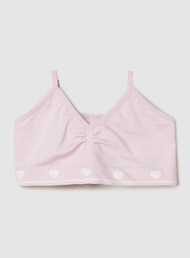 Girls Solid Non-Padded Beginners Bra - Pack of 2