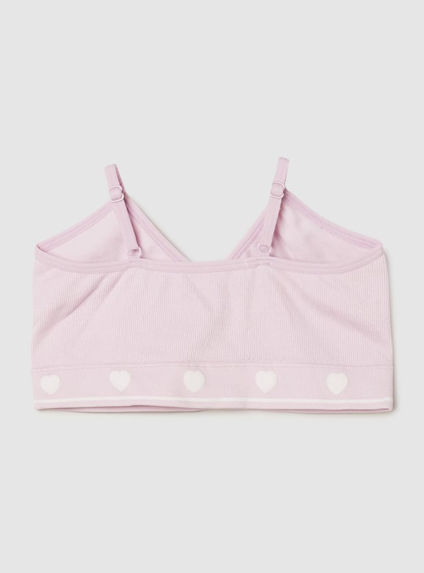 Girls Solid Non-Padded Beginners Bra - Pack of 2