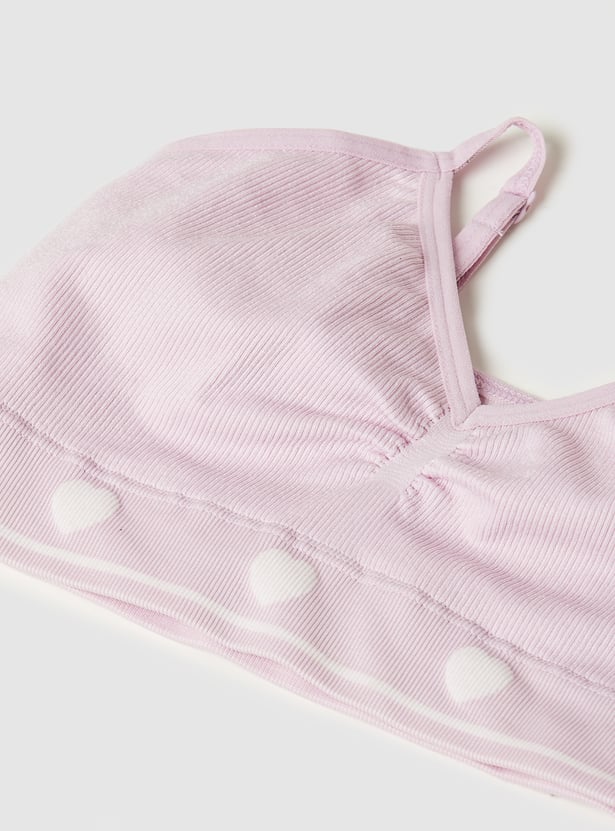 Girls Solid Non-Padded Beginners Bra - Pack of 2